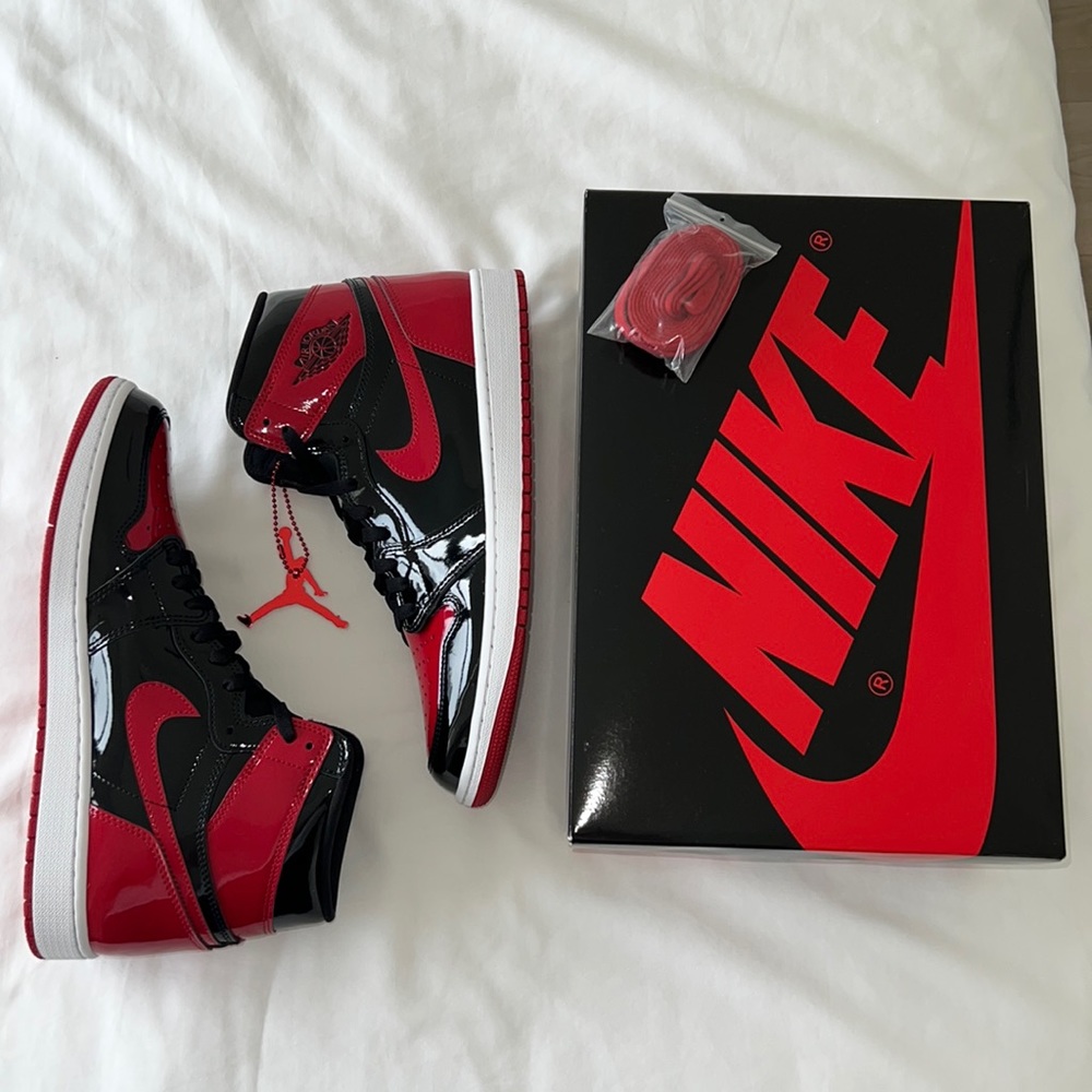 Nike Air Jordan 1 Retro High OG Patent Bred - Size 12 - Worn Once